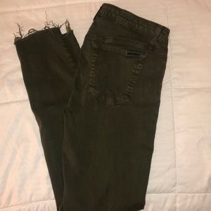 Joe’s jeans dark green stretchy pants. Size 30W.